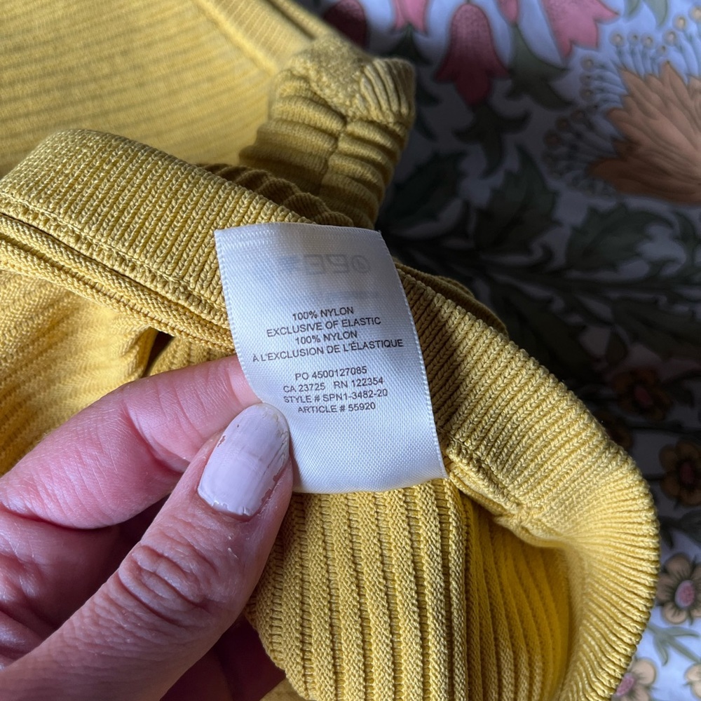 Babaton Yellow Ribbed Knit Tank - Picture 6 of 7